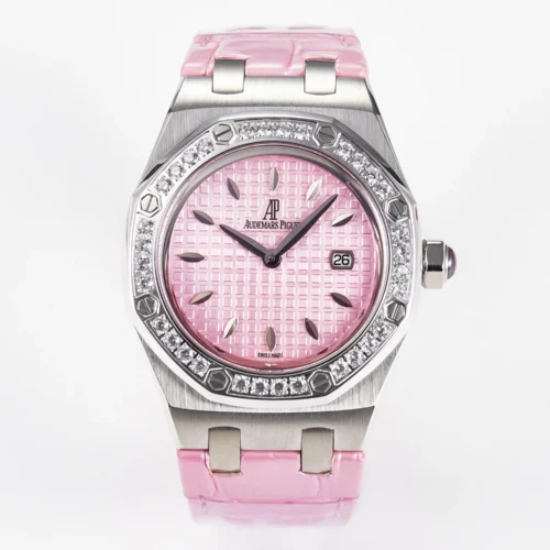 Royal Oak Offshore 33mm SS DRF Best Edition Pink Dial Diamonds Bezel